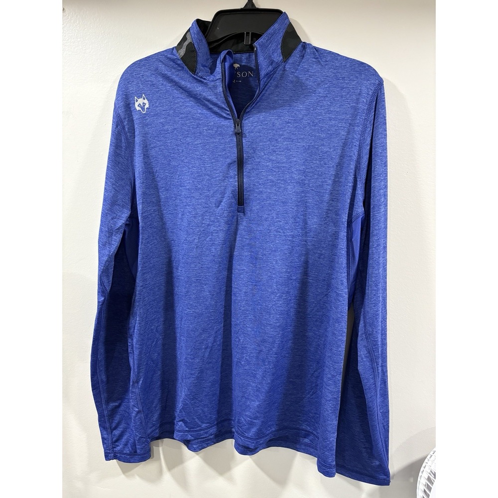 Greyson Sport Brr Royal Blue 1/4 Zip Performance Pullover Stretchy  Sz M
